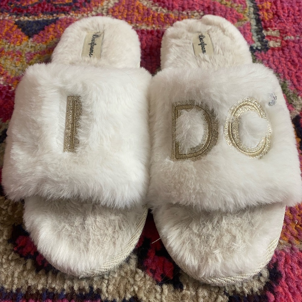 I Do dearfoam bridal slippers